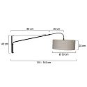 Steinhauer Luminaria de pared ELEGANT CLASSY con interruptor, con pantalla, con alivio de tensión, con enchufe, ajustable E27 IP20