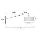 Steinhauer Luminaria de pared ELEGANT CLASSY con interruptor, con pantalla, con alivio de tensión, con enchufe, ajustable E27 IP20