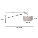 Steinhauer Luminaria de pared ELEGANT CLASSY con interruptor, con pantalla, con alivio de tensión, con enchufe, ajustable E27 IP20