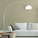 Steinhauer Luminaria de pedestal SPARKLED LIGHT semicircular, con interruptor, con pantalla, con enchufe, ajustable E27 IP20