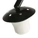 Steinhauer Luminaria de pedestal SPARKLED LIGHT semicircular, con interruptor, con pantalla, con enchufe, ajustable E27 IP20, negro mate 