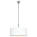 Steinhauer Luminaria colgante SPARKLED LIGHT cilíndrico, con pantalla E27 IP20, acero cepillado regulable