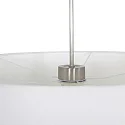 Steinhauer Luminaria colgante SPARKLED LIGHT cilíndrico, con pantalla E27 IP20, acero cepillado regulable