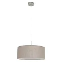 Steinhauer Luminaria colgante SPARKLED LIGHT cilíndrico, con pantalla E27 IP20, acero cepillado regulable