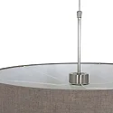 Steinhauer Luminaria colgante SPARKLED LIGHT cilíndrico, con pantalla E27 IP20, acero cepillado regulable