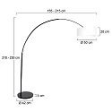 Steinhauer Luminaria de pedestal SPARKLED LIGHT cilíndrico, con interruptor, con pantalla, con enchufe, ajustable E27 IP20