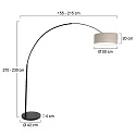 Steinhauer Luminaria de pedestal SPARKLED LIGHT cilíndrico, con interruptor, con pantalla, con enchufe, ajustable E27 IP20