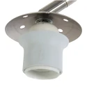 Steinhauer Luminaria de pedestal SPARKLED LIGHT cilíndrico, con interruptor, con pantalla, con enchufe, ajustable E27 IP20