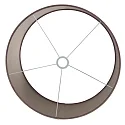 Steinhauer shade KAPPEN - Ø 50CM cylindrical, silver