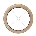 Steinhauer shade KAPPEN - Ø 50CM cylindrical, gold matt, sand coloured