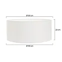 Steinhauer shade KAPPEN - Ø 50CM cylindrical, white