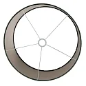 Steinhauer shade KAPPEN - Ø 50CM cylindrical, dark green