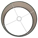 Steinhauer shade KAPPEN - Ø 40CM flat, cylindrical, dark green