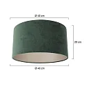 Steinhauer shade KAPPEN - Ø 40CM flat, cylindrical, dark green