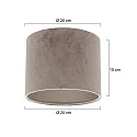 Steinhauer Pantalla KAPPEN - Ø 20CM alto, cilíndrico, plata