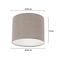 Steinhauer shade KAPPEN - Ø 20CM high, cylindrical, beige, mud