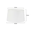 Mexlite shade KAPPEN - Ø 30CM conical, white