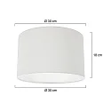 Steinhauer Pantalla KAPPEN - Ø 30CM cilíndrico, blanco