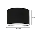 shade KAPPEN - Ø 40CM high, cylindrical, black