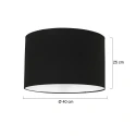 Mexlite shade KAPPEN - Ø 40CM high, cylindrical, black