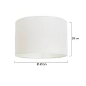 Mexlite shade KAPPEN - Ø 40CM high, cylindrical, white