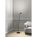 Luminaria de pedestal PUK! PRO 120 giratorio, giratorio IP20, negro mate regulable