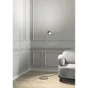 Luminaria de pedestal PUK! PRO 120 giratorio, giratorio IP20, níquel mate regulable