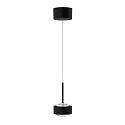 Luminaria colgante PUK! PRO 120 MOTION de 1 llama IP20, cromo, negro mate regulable