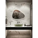 Top Light mirror with lighting FLOW LINE WAVE-1 IP44 / IP20, glossy, silver dimmable