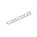 Luminaria empotrable para techos LINOO 8.0 de 8 llamas, angular IP20, blanco mate, blanco brillante