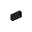ceiling luminaire LINOO SURFACE 4.0 4 flames, square IP20, black glossy, black matt dimmable