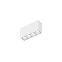 Luminaria de techo LINOO SURFACE 4.0 de 4 llamas, angular IP20, blanco mate, blanco brillante regulable