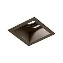 Proyector empotrado PLANO 1.0 - LED de 1 llama, giro cardánico, con resortes de clip IP20, color bronce regulable