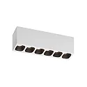 Luminaria de techo PIRRO 6.0 de 6 llamas IP20, negro, blanco regulable