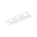 Proyector empotrado PLANO PETIT 3.0 de 3 llamas, giro cardánico, con resortes de clip IP20, mate, blanco tráfico regulable