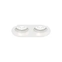 Proyector empotrado DEEP BIJOU 2.0 - LED de 2 llamas, rígido, con resortes de clip IP20, mate, blanco tráfico regulable