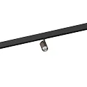 Proyector para raíl CENO ON STREX 1.0 con adaptador IP20, color bronce, negro mate regulable