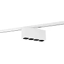 Foco monofásico PIRRO SPOT ON TRACK 4.0 de 4 llamas, incl. adaptador monofásico IP20, negro mate, blanco mate regulable