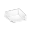 Luminaria de techo MIRBI IP44 2.0 angular, con ballestas, Instalación semiempotrada IP44 / IP20, blanco tráfico regulable