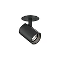 Luminaria de techo CENO 1.0 con ballestas, giro cardánico, Instalación semiempotrada IP20, negro mate regulable
