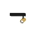 Foco CENO CEILING SURF 1.0 IP20, dorado, negro mate regulable