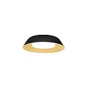 Luminaria de pared y techo TOWNA 1.0 pequeño IP44, dorado, negro regulable