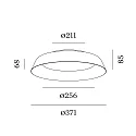 Wever & Ducré LED Wall /Ceiling luminaire TOWNA 2.0, IP44, Ø 37.1cm, 3000K, dimmable, black gold