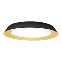Luminaria de pared y techo TOWNA 2.0 grande IP44, dorado, negro regulable