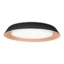 Luminaria de pared y techo TOWNA 2.0 grande IP44, color cobre, negro regulable