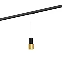 Luminaria colgante de 1 fase ODREY ON TRACK 1.1 incl. adaptador monofásico GU10 IP20, dorado, negro mate
