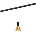 Luminaria colgante de 1 fase ODREY ON TRACK 1.3 incl. adaptador monofásico GU10 IP20, dorado, negro mate