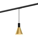 Luminaria colgante de 1 fase ODREY ON TRACK 1.4 incl. adaptador monofásico GU10 IP20, dorado, negro mate