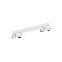 Luminaria de techo LECA 4.0 de 4 llamas, giro cardánico IP20, blanco mate regulable