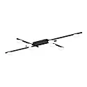 Luminaria de techo PERLEZ GRID 1.0 de 8 llamas IP20, negro mate regulable